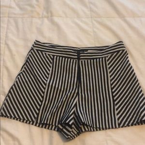 Black and white shorts